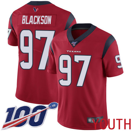 Houston Texans Limited Red Youth Angelo Blackson Alternate Jersey NFL Football #97 100th Season Vapor Untouchable->youth nfl jersey->Youth Jersey